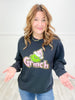 Christmas Grouch Pink Hat Chenille Sweatshirt Top