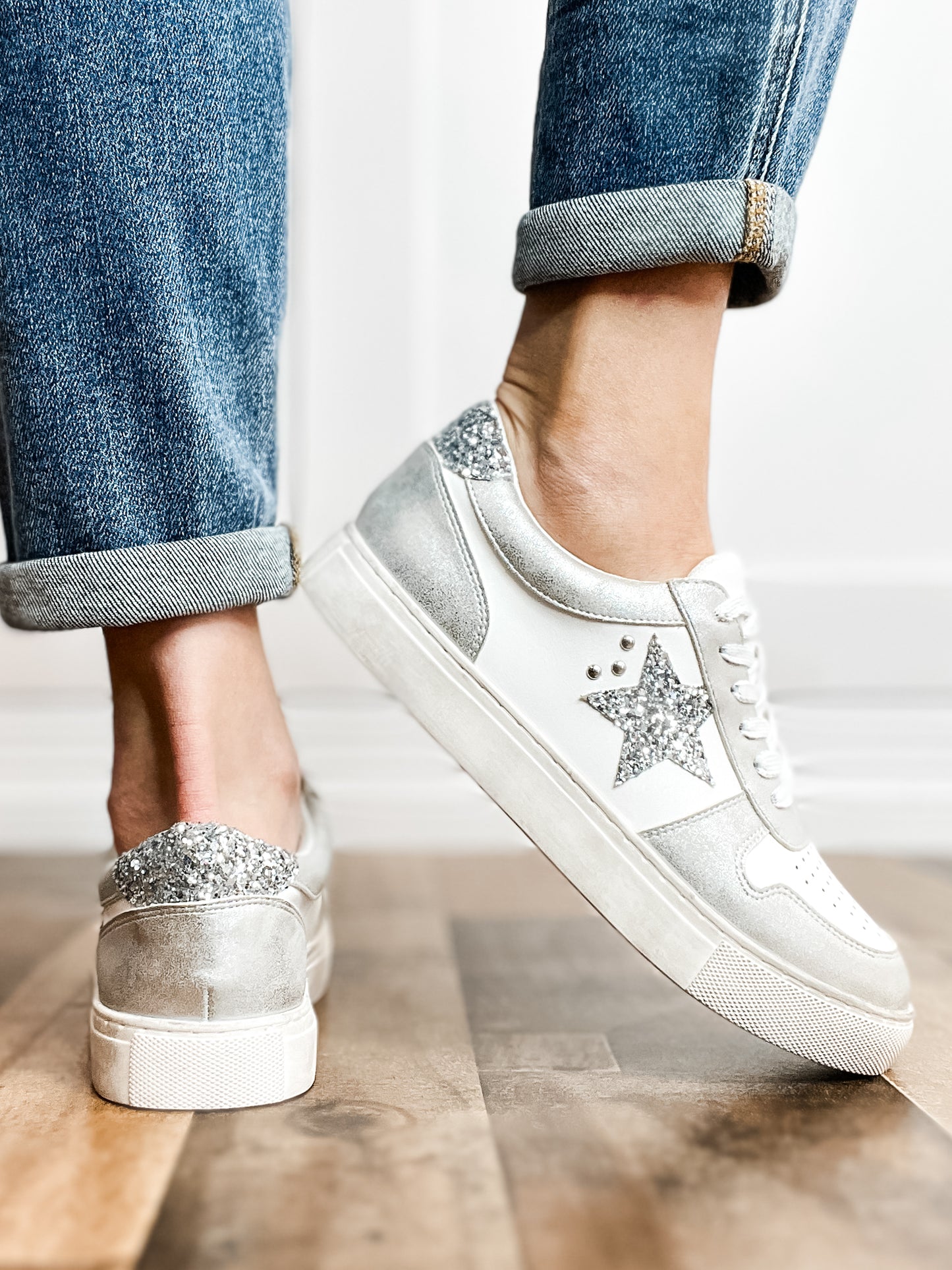 Corkys Constellation Tennis Shoes in Silver