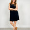 Easy Breeze Raw Edge Cotton Dress With Pockets