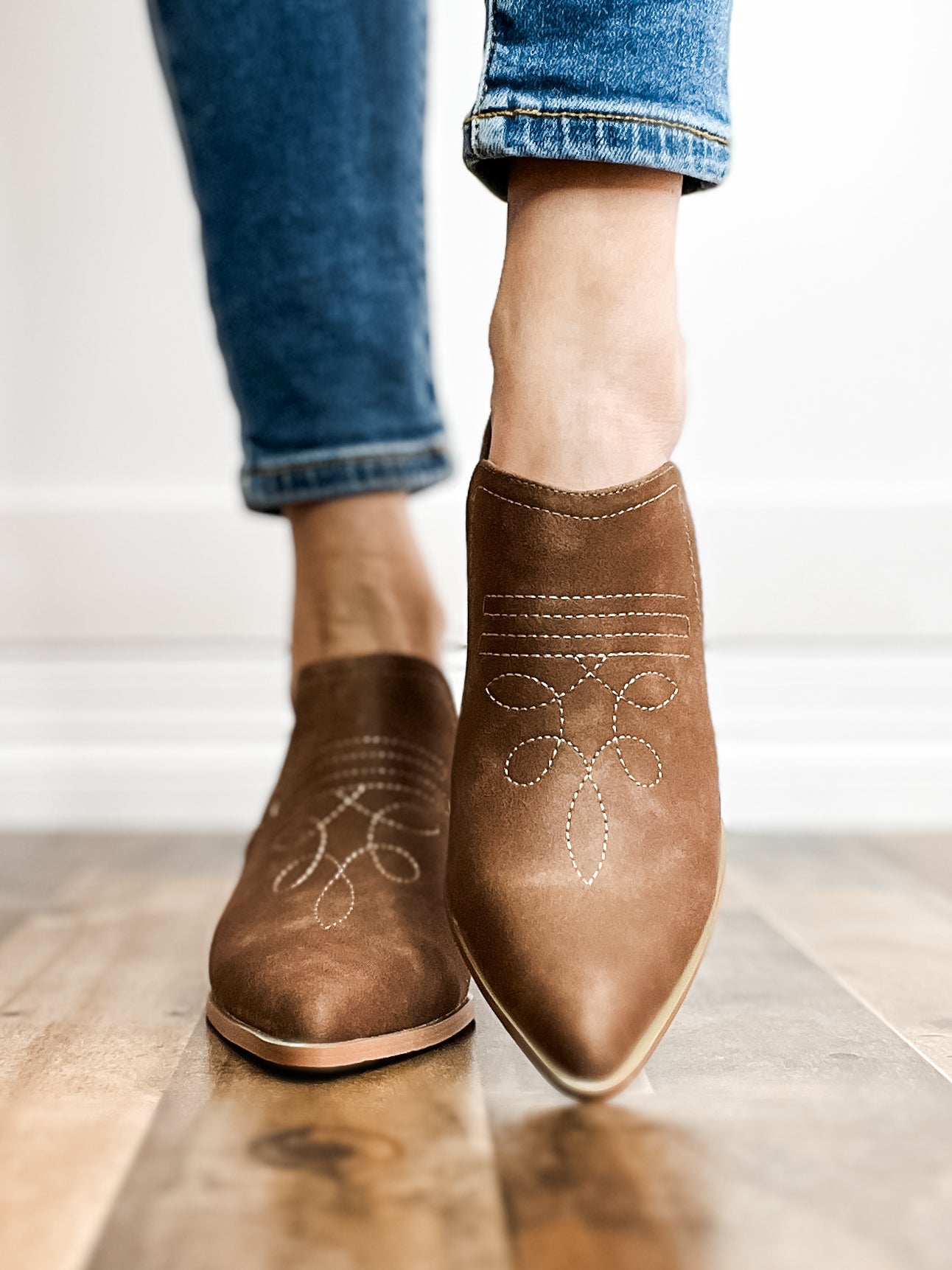 Corkys Toe Tapper Boot Mules in Cognac