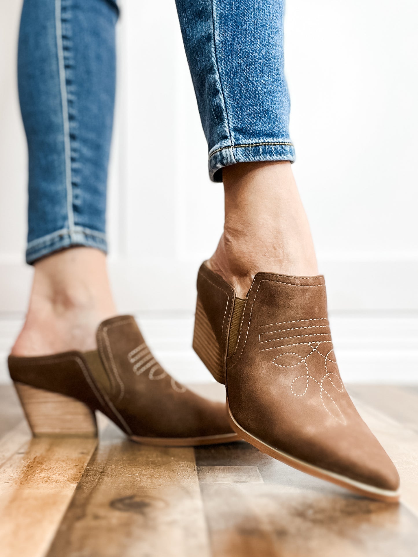 Corkys Toe Tapper Boot Mules in Cognac