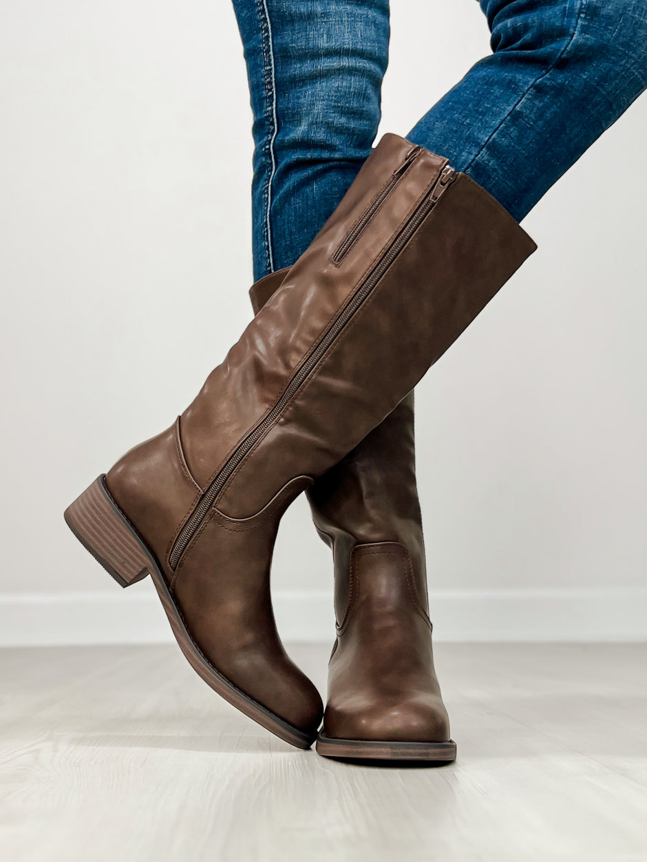 Pierre Dumas Paula Tall Boots in BROWN