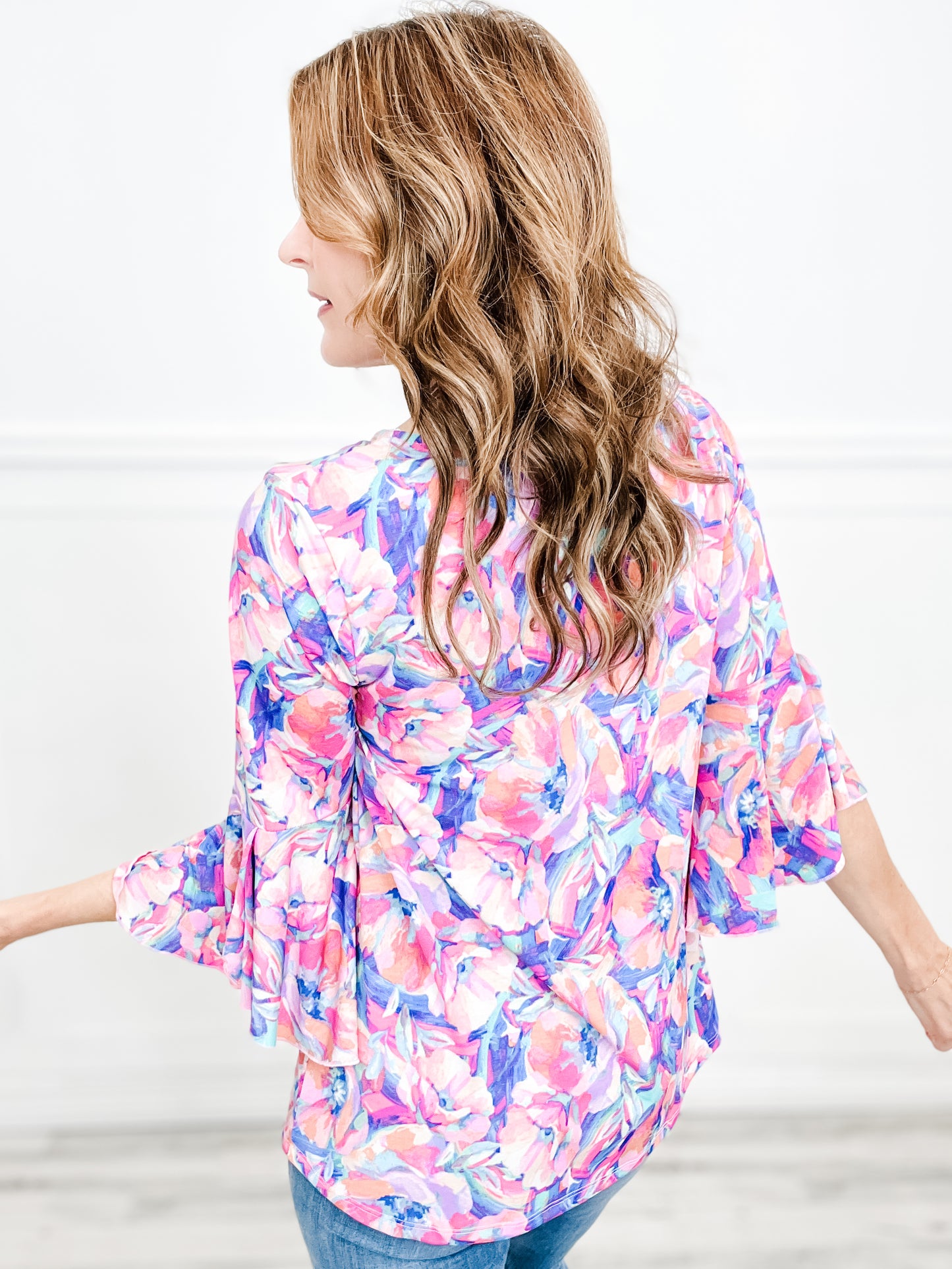 Take on Me Tunic Top with Waterfall Bell Sleeves