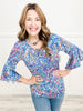 Don't Stop Me Now Tunic Top with Waterfall Bell Sleeves