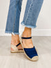 Sunset Lace Espadrille Flats in Navy