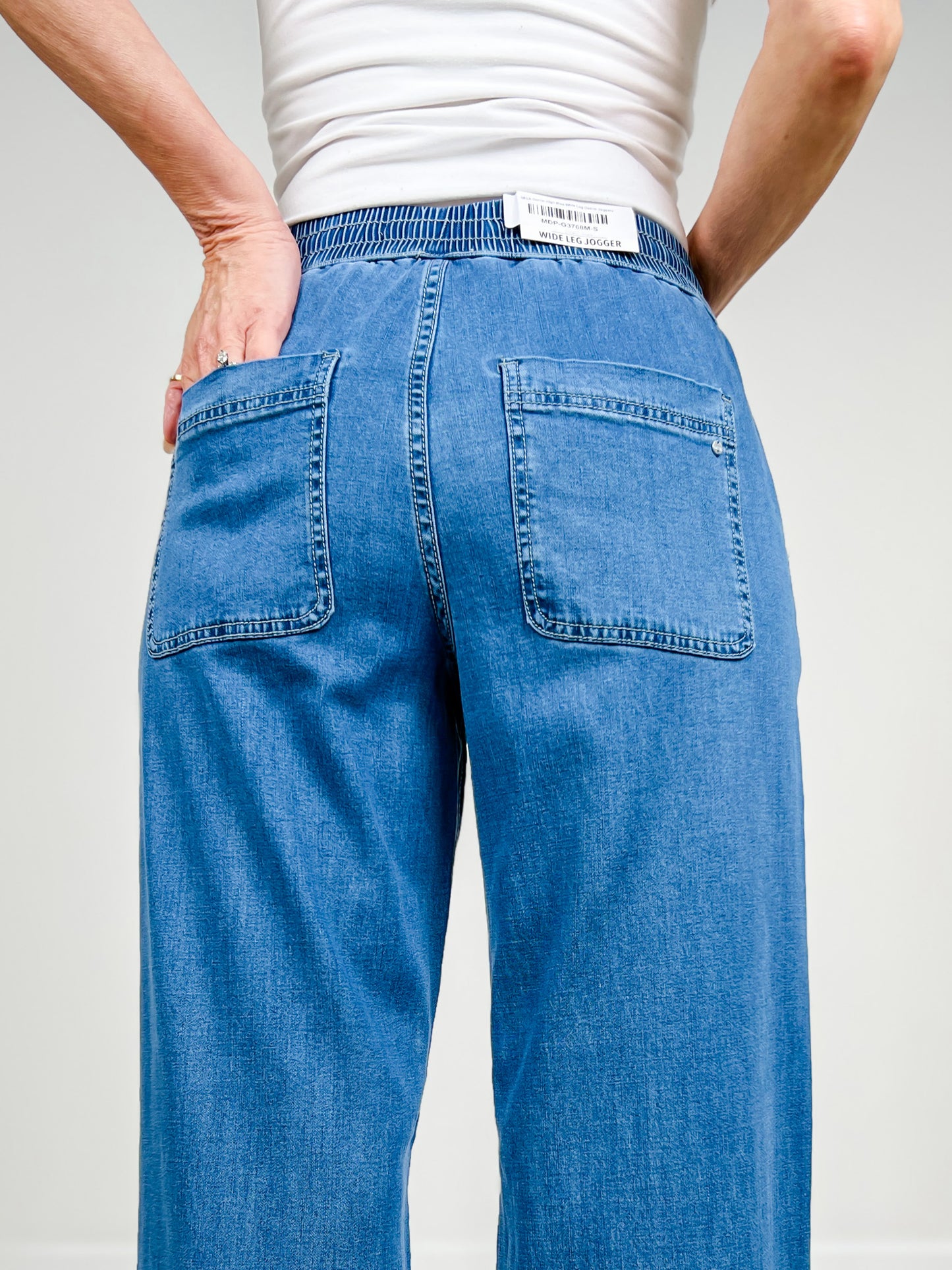 MICA Denim High Rise Wide Leg Denim Joggers