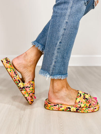 Coastal Bloom Embroidered Slip-Ons