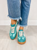 Color Pop Stripe Accent Sneakers in Green Multi