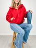 Long Sleeve 3/4 Zip Fleece Hooded Jacket