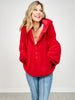 Long Sleeve 3/4 Zip Fleece Hooded Jacket