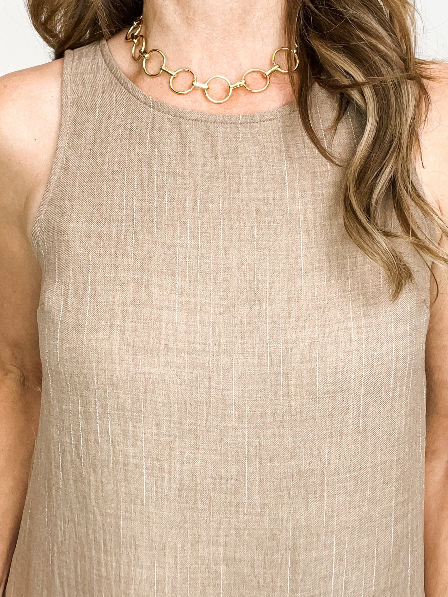 Too Much Fun Textured Sleeveless Top