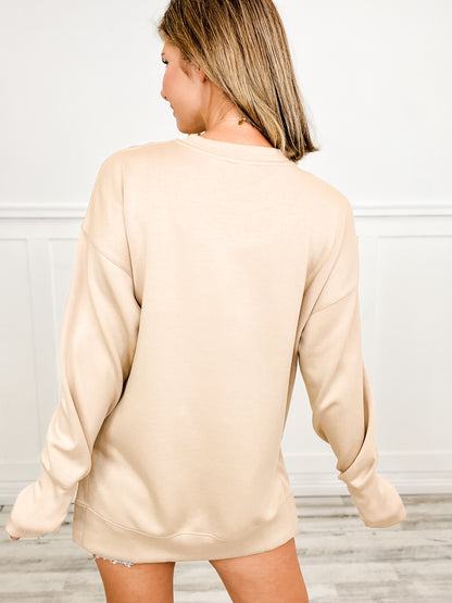 Long Sleeve Solid Knit Top with Hi-Lo Hem and Side Slits