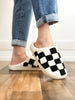 Black and White Checkered Slippers