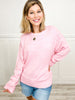 Long Sleeve Solid Knit Sweater with Ribbed Hem and Relaxed Fit