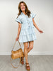 Mineral Washed Chambray Shirt Mini Dress