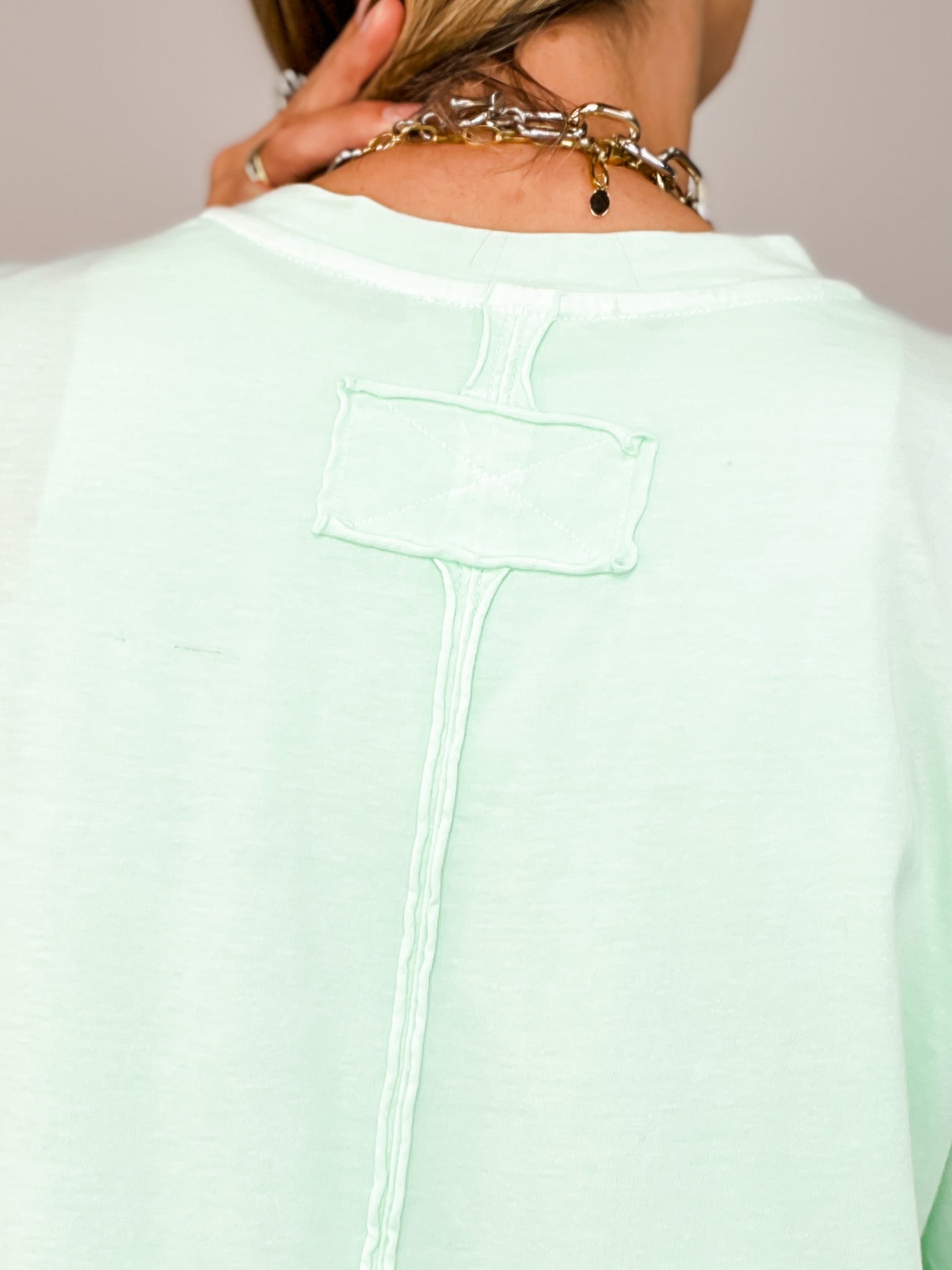 Short Sleeve Washed Cotton Boxy Top - Group A