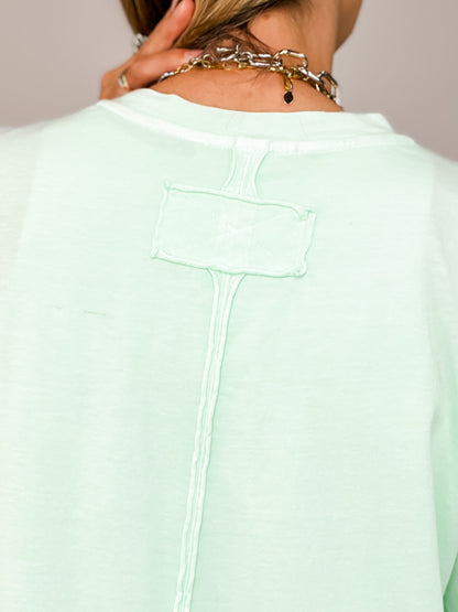 Short Sleeve Washed Cotton Boxy Top - Group A