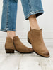 Pierre Dumas May Bootie in Taupe Suede