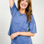 Mineral Washed Knit Top With Pocket