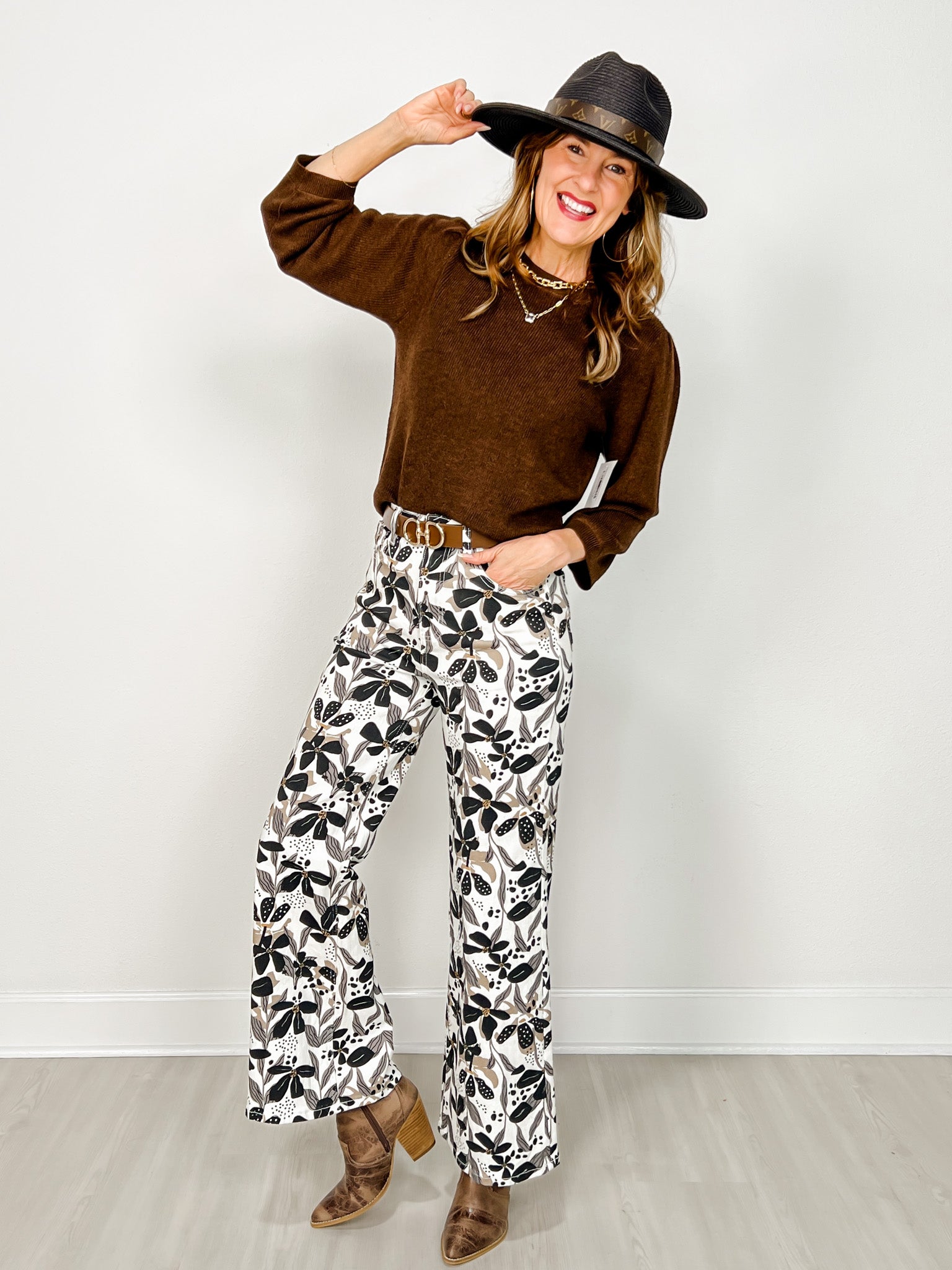 Puff Shoulder Lightweight Knit Sweater