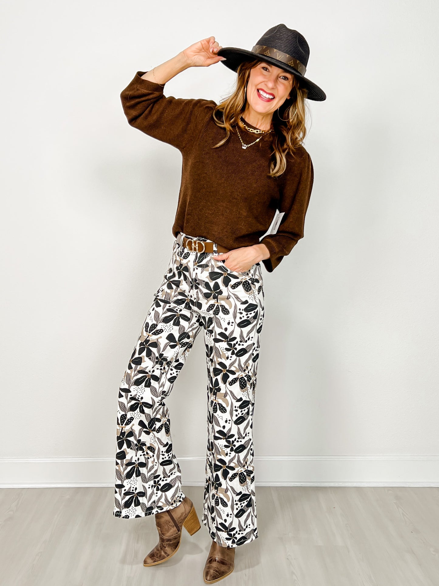 Puff Shoulder Lightweight Knit Sweater