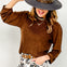 Puff Shoulder Lightweight Knit Sweater