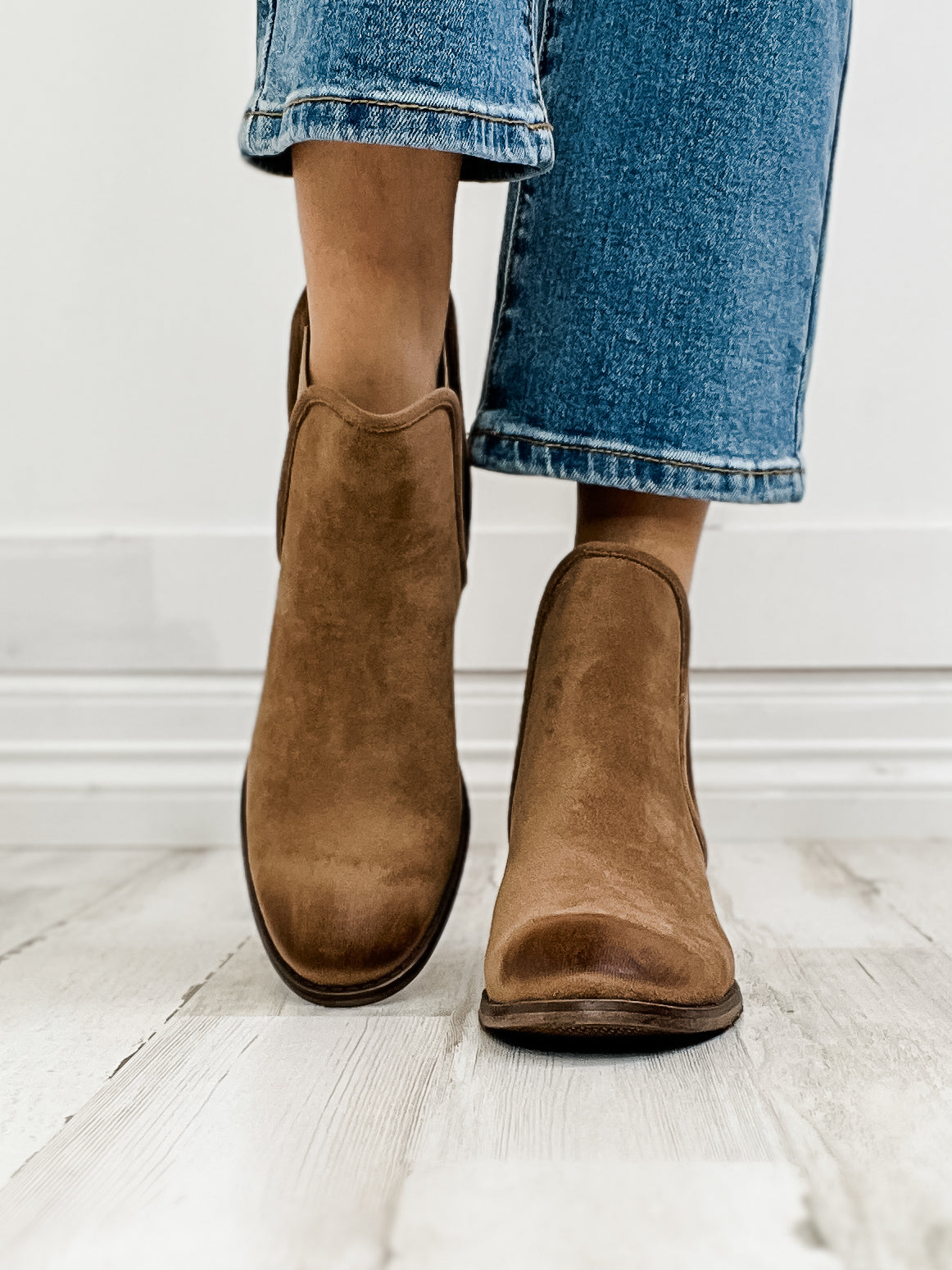 Pierre Dumas Jasper Bootie in Taupe Suede