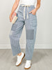 Relaxed Striped Drawstring Pants