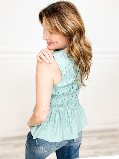 Smock Detail Sleeveless Top