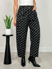 Hi-Rise Printed Denim with Polka Dot Pants