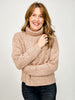 Cowl Neck Long Sleeve Solid Knit Sweater