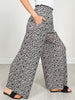 Wide Leg Leopard Pleated Comfy Pants