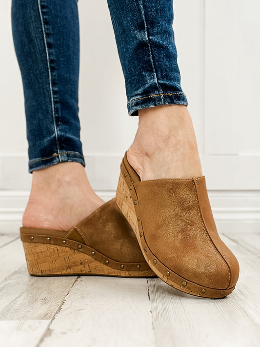 Corkys Marley Cork Wedge Clogs in Antique Bronze