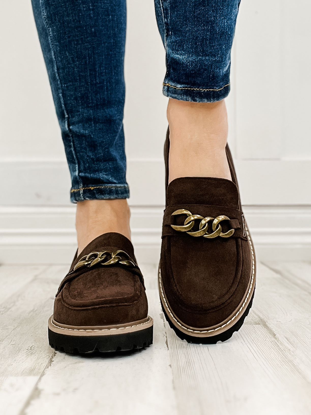 Corkys Literally Loafers in CHOCOLATE FAUX SUEDE