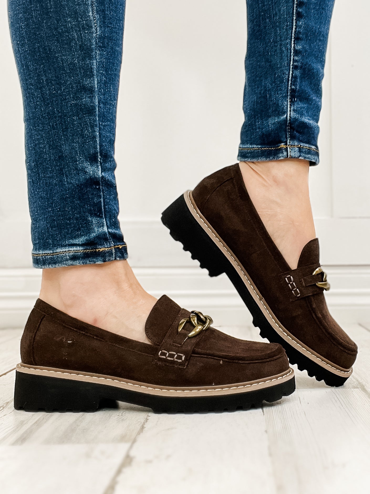 Corkys Literally Loafers in CHOCOLATE FAUX SUEDE