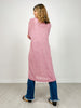 Lightweight Long Cardigan Sweater in Cashmere Rose