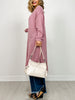 Lightweight Long Cardigan Sweater in Cashmere Rose