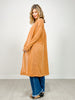 Lightweight Long Cardigan Sweater in TOFFEE