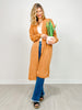 Lightweight Long Cardigan Sweater in TOFFEE