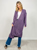 Lightweight Long Cardigan Sweater in VIOLET DREAM
