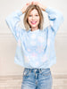 Queen of Sparkles Light Blue Iridescent Snowflakes Sweatshirt