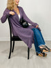 Lightweight Long Cardigan Sweater in VIOLET DREAM