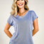 Roll Up Sleeve Textured Top