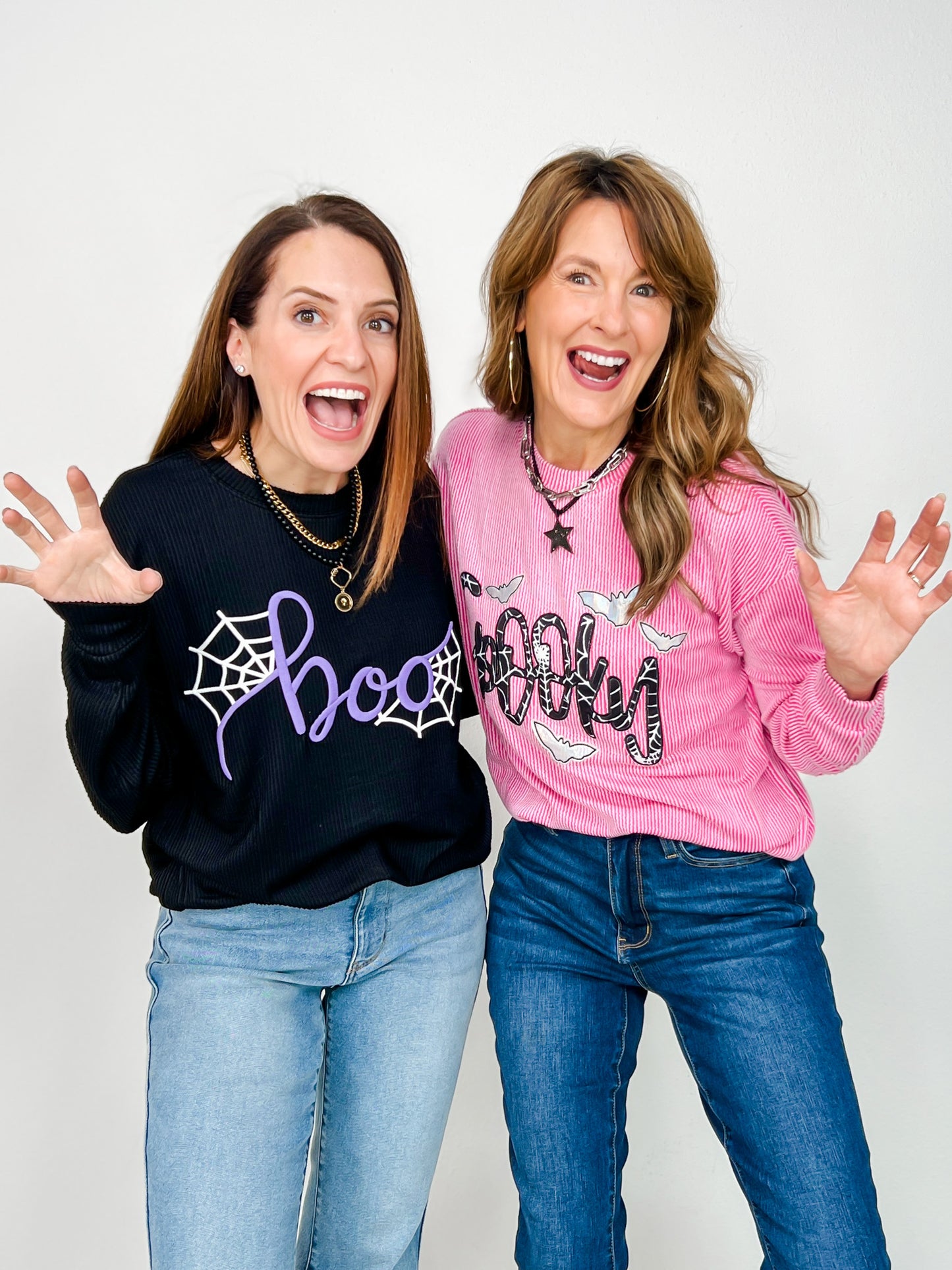 ELB Exclusive SPOOKY Long Sleeve Ribbed Top