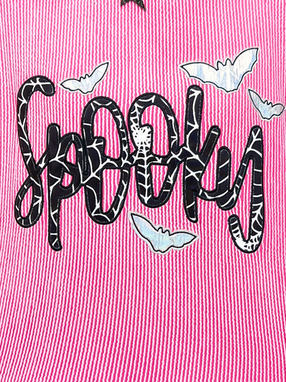 ELB Exclusive SPOOKY Long Sleeve Ribbed Top