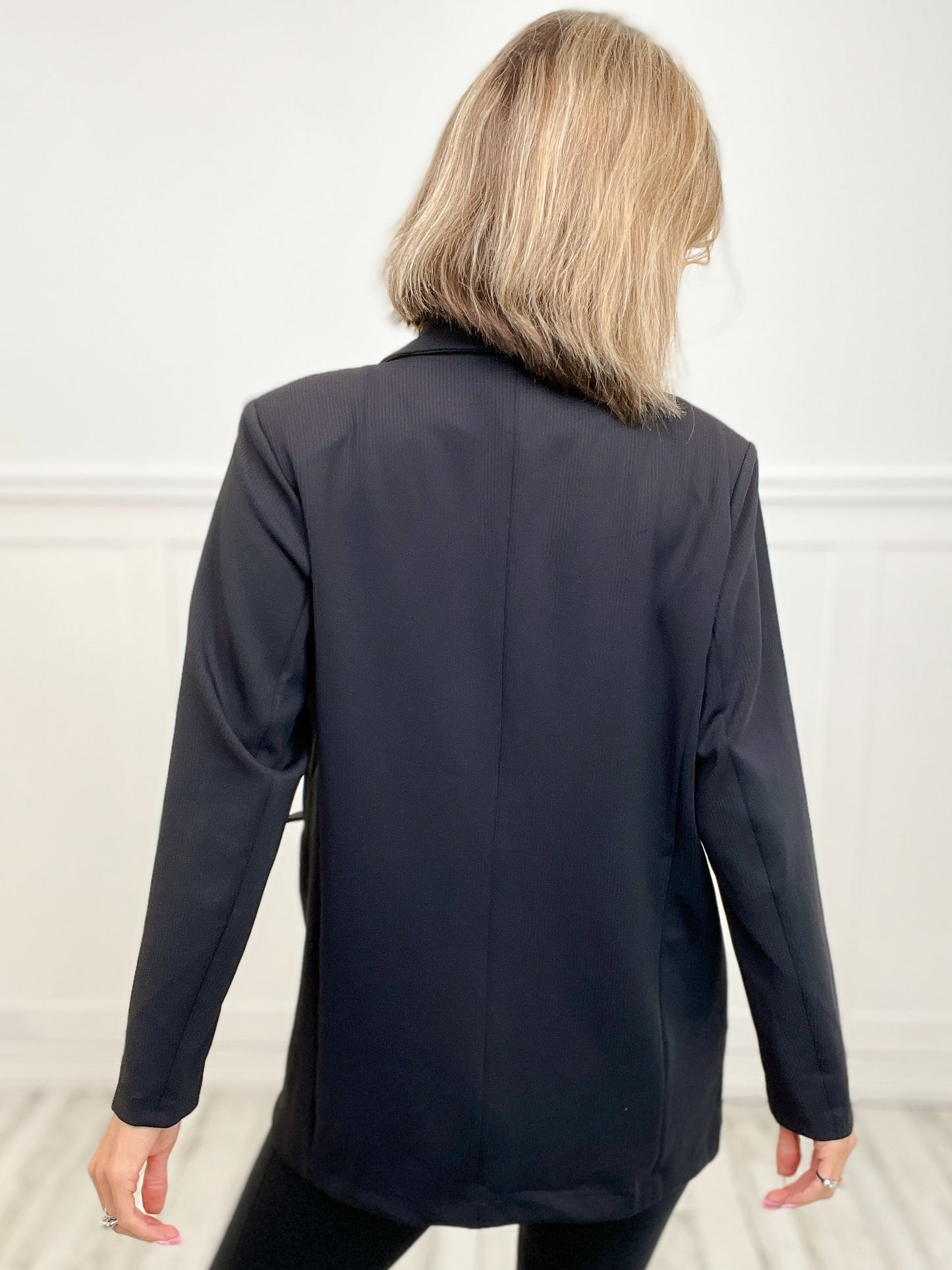 Workout or Wine Jacquard Stripe Blazer