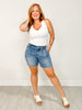 Judy Blue STAR STRUCK  Mid-Rise Bermuda Jean Shorts
