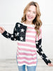 American Flag Low Gauge Knit Top