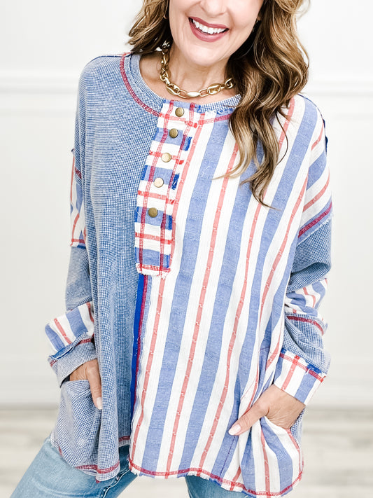 Summer Nights Thermo Striped Long Sleeve Top