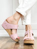 Corkys Taboo Slip-On Wedges in Blush